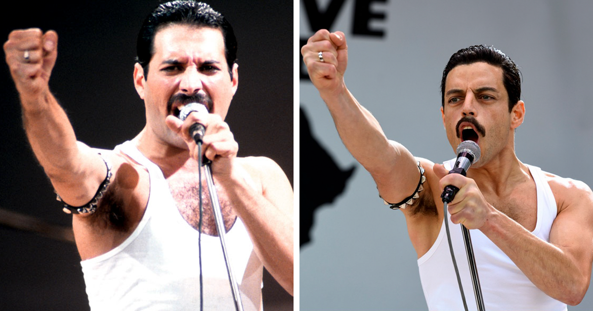Organo Absorbente Circunferencia Freddie Mercury And Rami Malek Side By Side In Bohemian Rhapsody Movie -  The Music Man