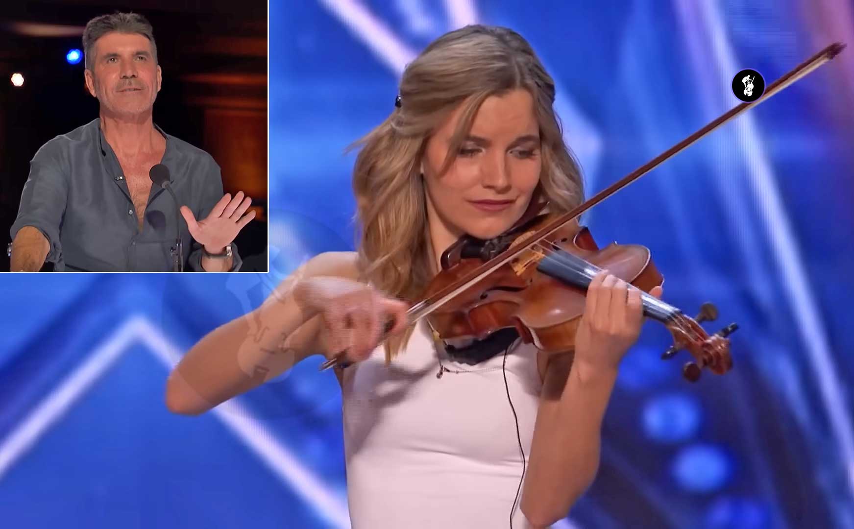 Simon Cowell almost hits his red buzzer on Gabriella Laberge and then she  does THIS - The Music Man