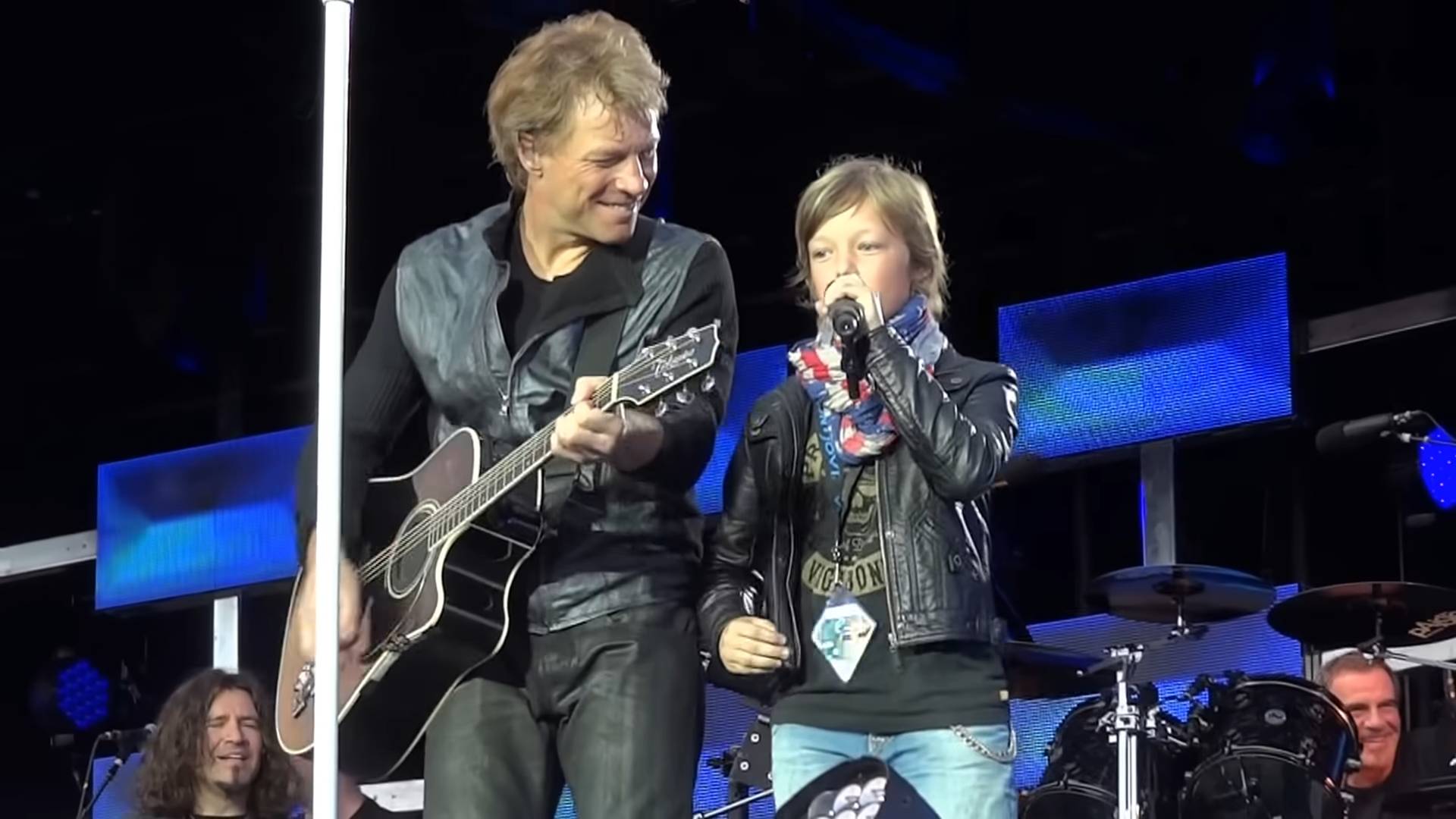 11 year old singer jumps on stage with Bon Jovi to perform “Wanted Dead Or  Alive” at German music festival - The Music Man